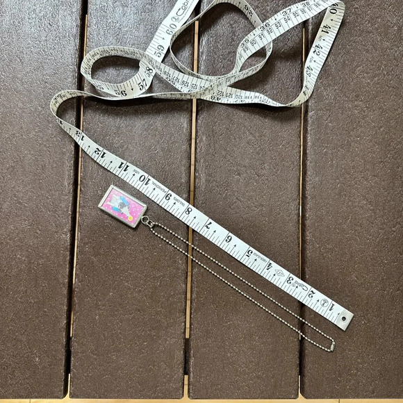 Pug in Hat Silver Frame Necklace Pendant Charm Beaded Chain - Picture 7 of 8